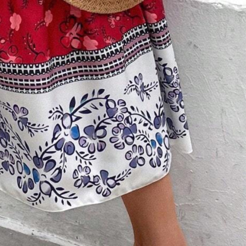 Boho Floral Print Maxi Skirt - Picture 3 of 3